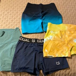 Gymshark + Gradual + scrunch butt shorts